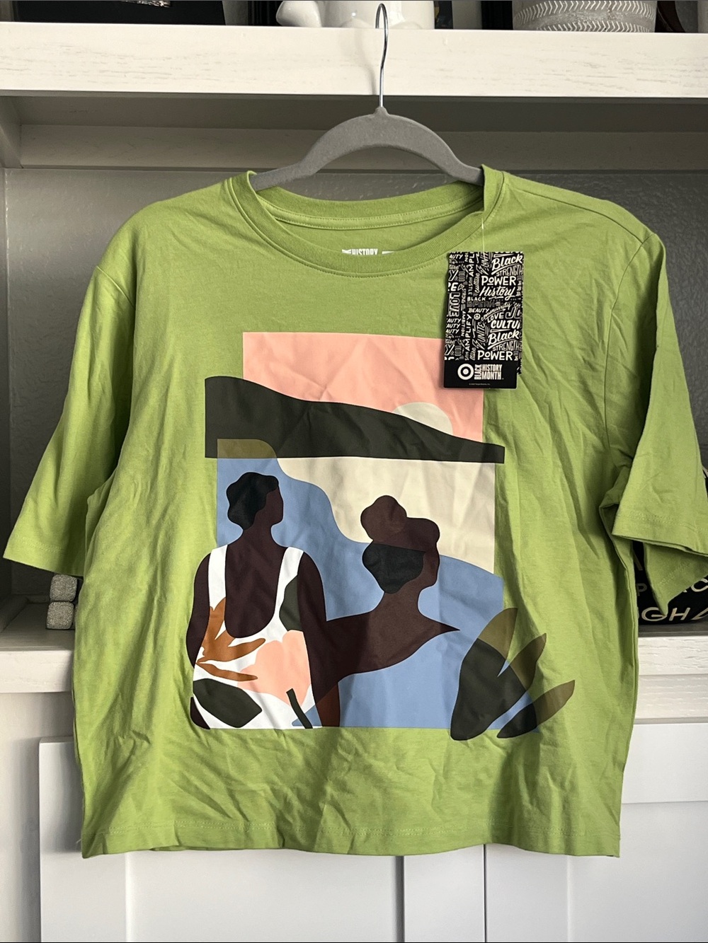 Target Black History MonthLime Green Graphic Men’s Tee with Multicolor Art Print